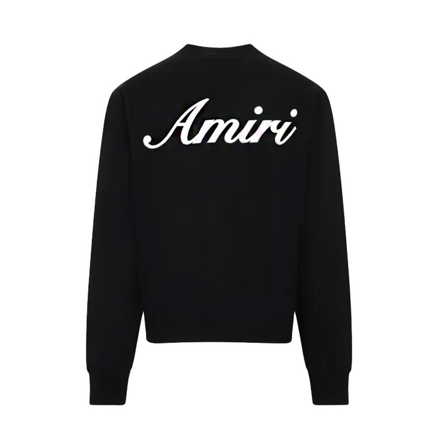 Amiri Script Logo Crewneck Sweatshirt in BlackSweatshirtAmiriDPUSXSAmiri Script Logo Crewneck Sweatshirt in Black