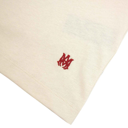 Amiri Staggered Logo T-Shirt in Birch