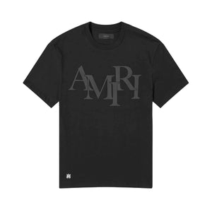 Amiri Staggered Logo T-Shirt in BlackT-ShirtsAmiriDPUS Designer Outlet191846693393SAmiri Staggered Logo T-Shirt in Black