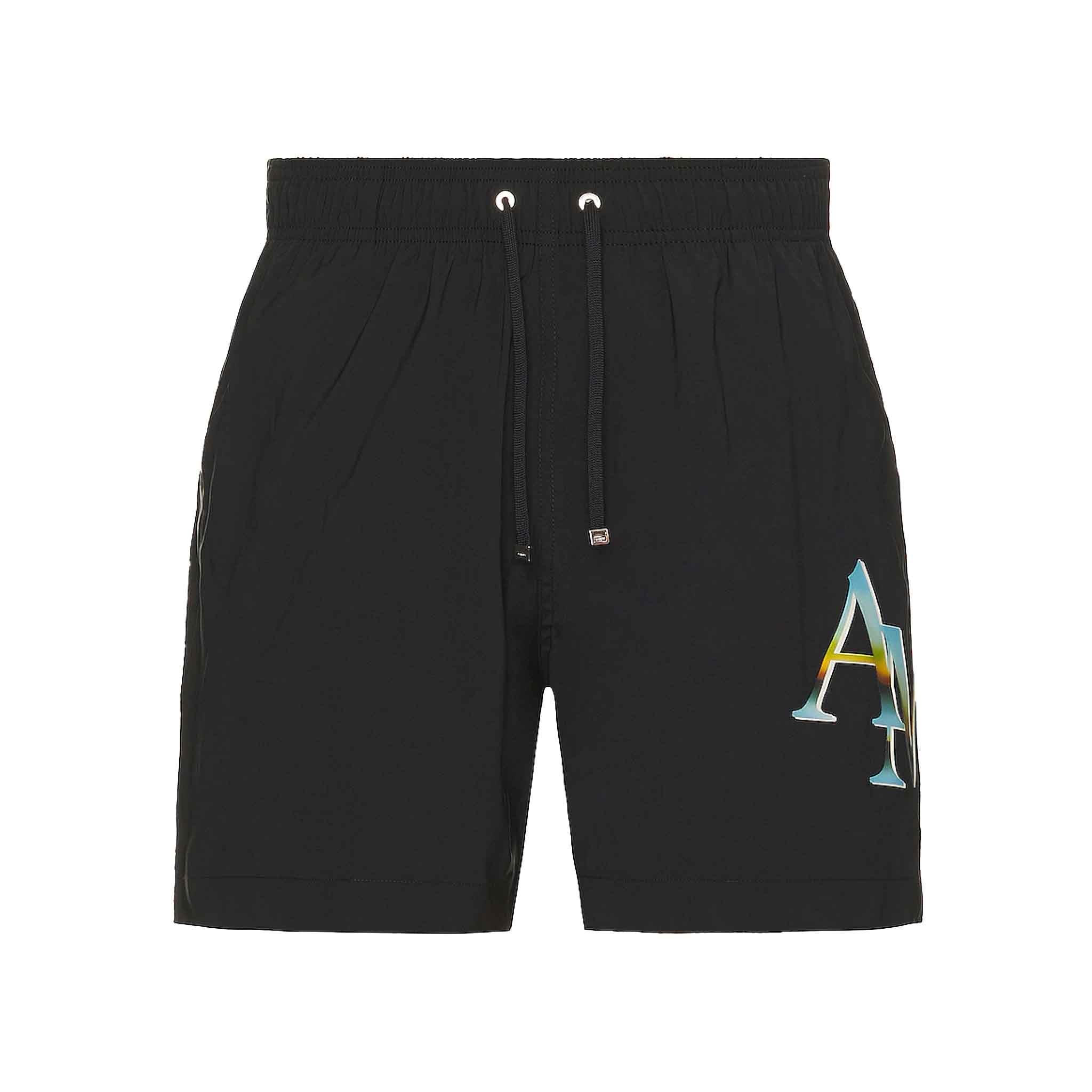 Amiri Staggered Swim Trunks in BlackShortsAmiriDPUS0191846630831SAmiri Staggered Swim Trunks in Black