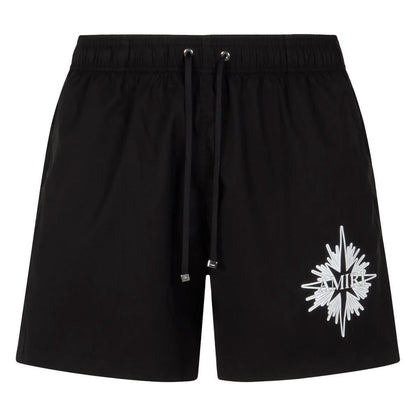 Amiri Starburst Swim Trunks in Black