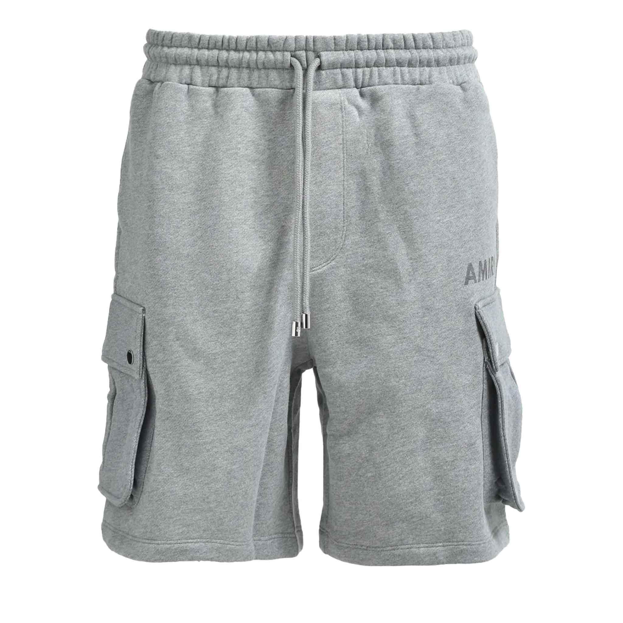 Amiri Stencil Cargo Shorts in Grey