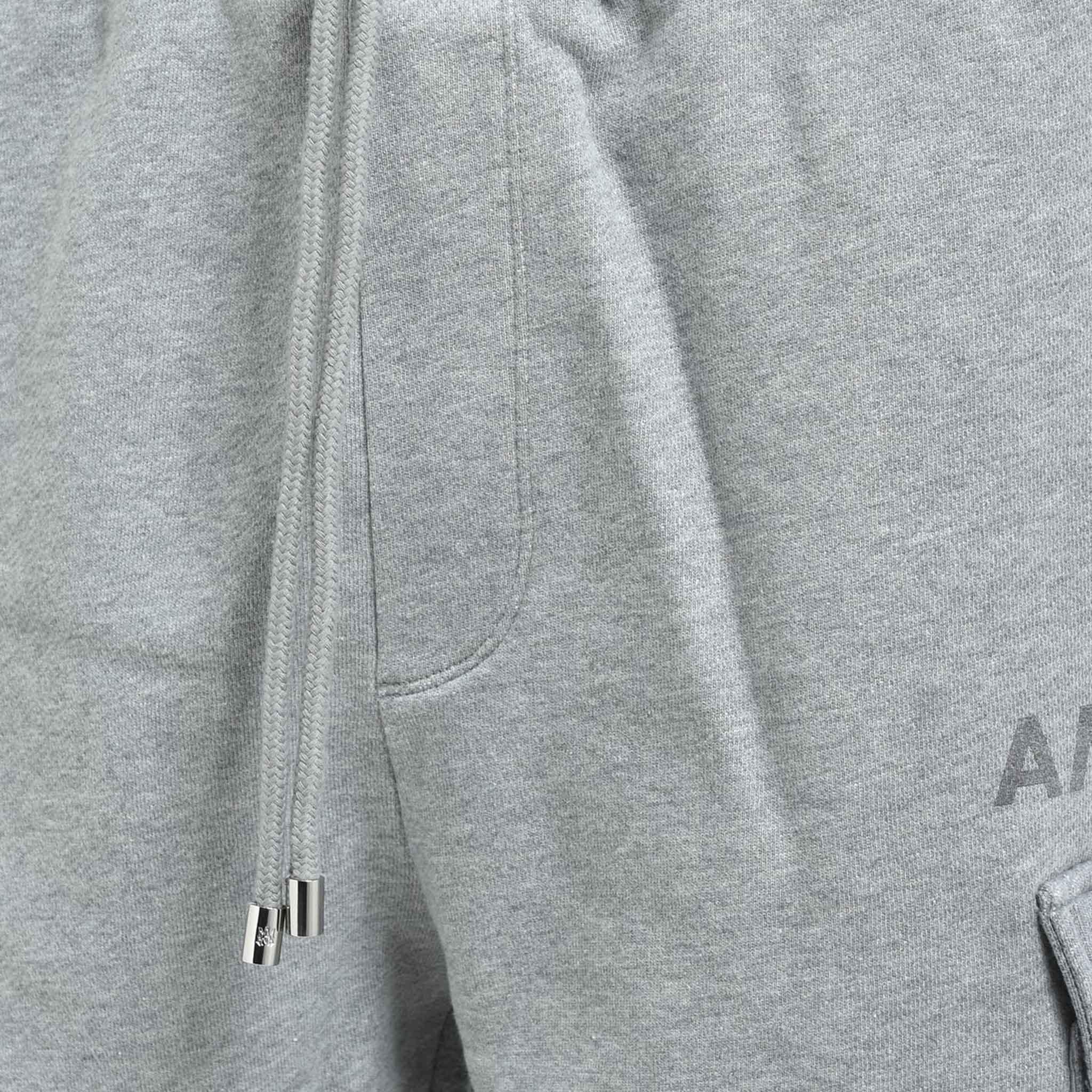 Amiri Stencil Cargo Shorts in Grey