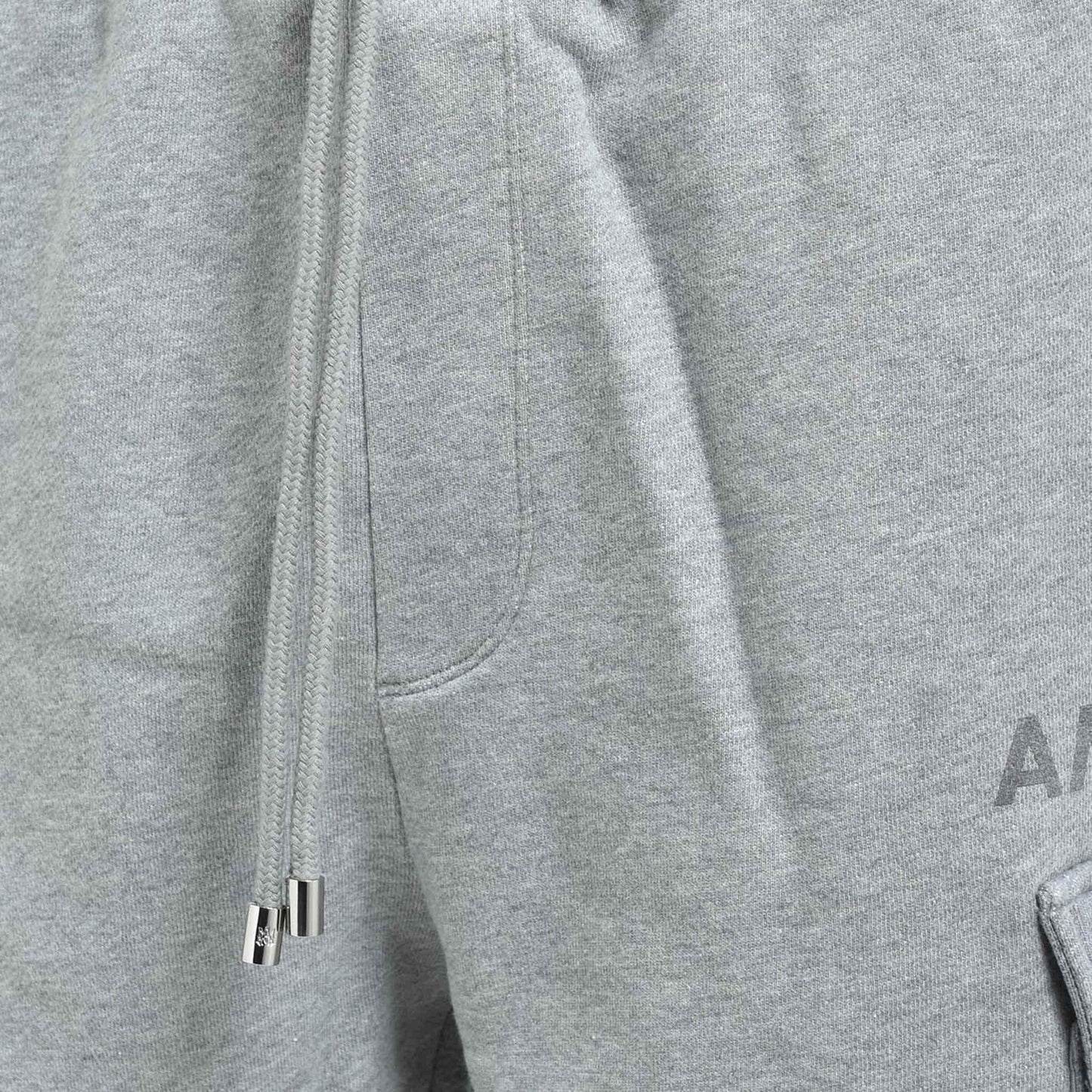 Amiri Stencil Cargo Shorts in Grey
