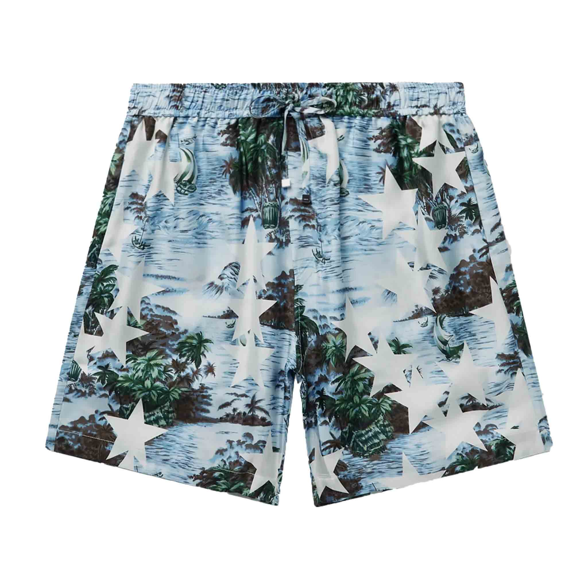 Amiri Tropical Star Swim Shorts in BlueShortsAmiriDPUSXSAmiri Tropical Star Swim Shorts in Blue