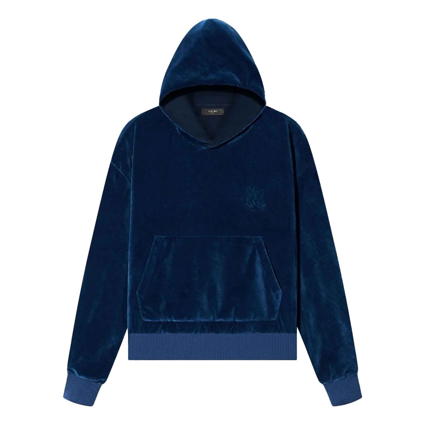Amiri Velour Hoodie in Blue