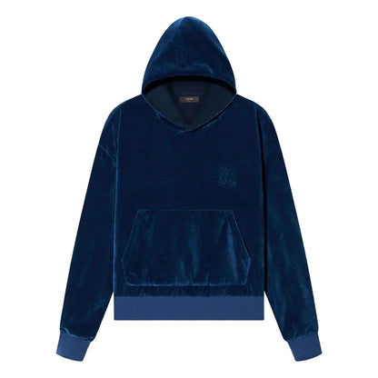 Amiri Velour Hoodie in Blue