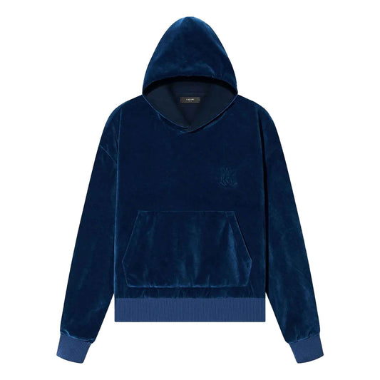 Amiri Velour Hoodie in Blue
