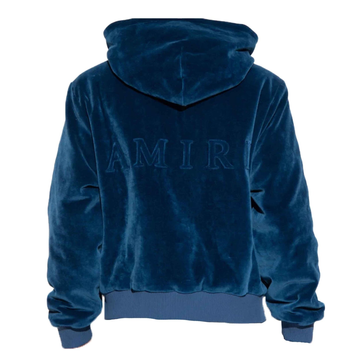 Amiri Velour Hoodie in Blue
