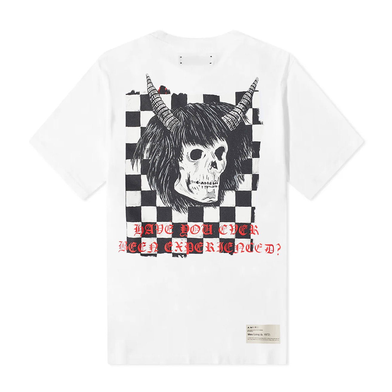 Amiri x Wes Lang Checker Skull T-Shirt in WhiteT-ShirtsAmiriDPUSXSAmiri x Wes Lang Checker Skull T-Shirt in White