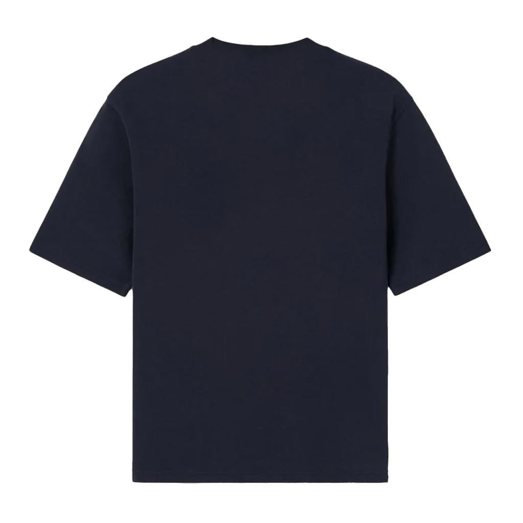 Ami Paris Tonal Patch Heart T-Shirt in Navy Blue