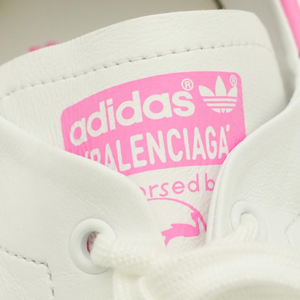 Balenciaga x Adidas Women's Originals Stan Smith Sneakers in White/ Pink