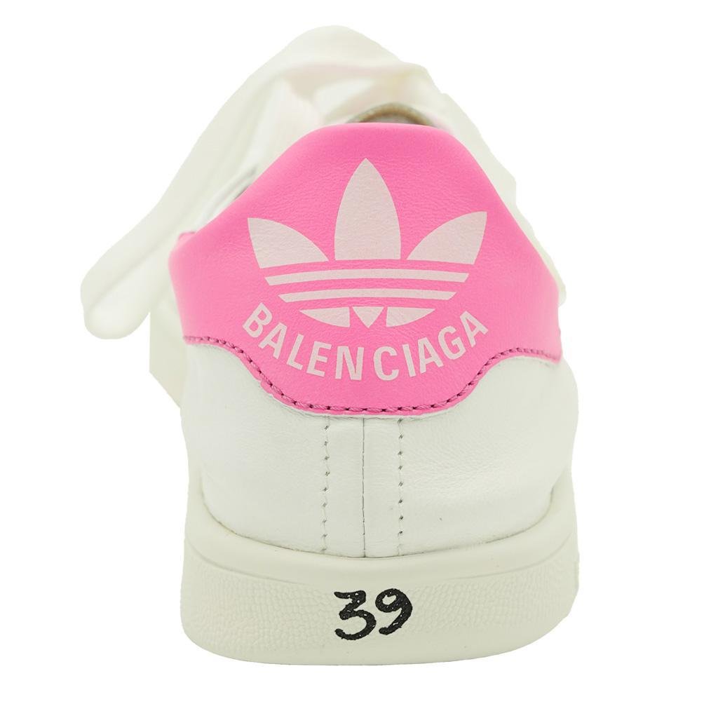 Balenciaga x Adidas Women's Originals Stan Smith Sneakers in White/ Pink
