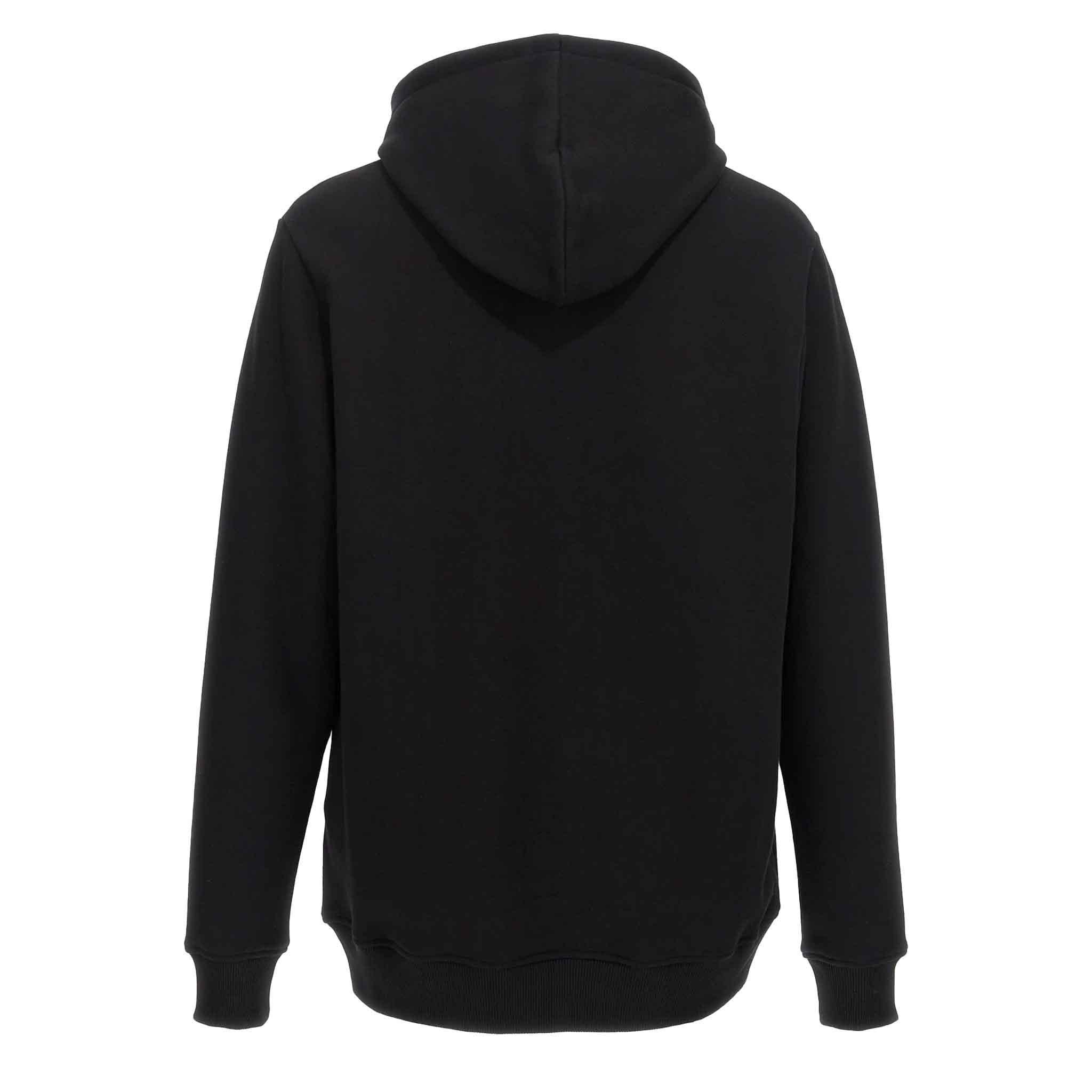 Balmain Flocked Logo Hoodie in Black
