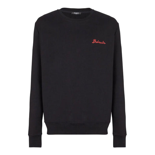 [Balmain} Kiss Stamp Crewneck SweatshirtSweatshirtsBalmainDPUS Designer Outlet3615885450627BlackS[Balmain} Kiss Stamp Crewneck Sweatshirt