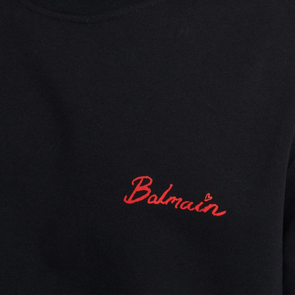 [Balmain} Kiss Stamp Crewneck SweatshirtSweatshirtsBalmainDPUS Designer Outlet3615885450627BlackS[Balmain} Kiss Stamp Crewneck Sweatshirt