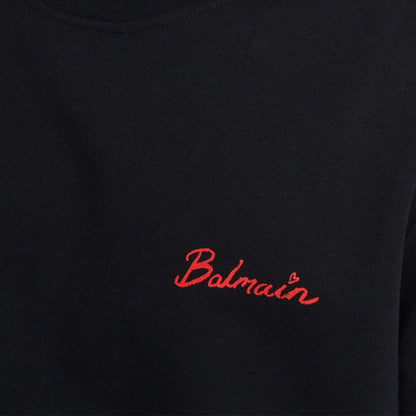 [Balmain} Kiss Stamp Crewneck SweatshirtSweatshirtsBalmainDPUS Designer Outlet3615885450627BlackS[Balmain} Kiss Stamp Crewneck Sweatshirt