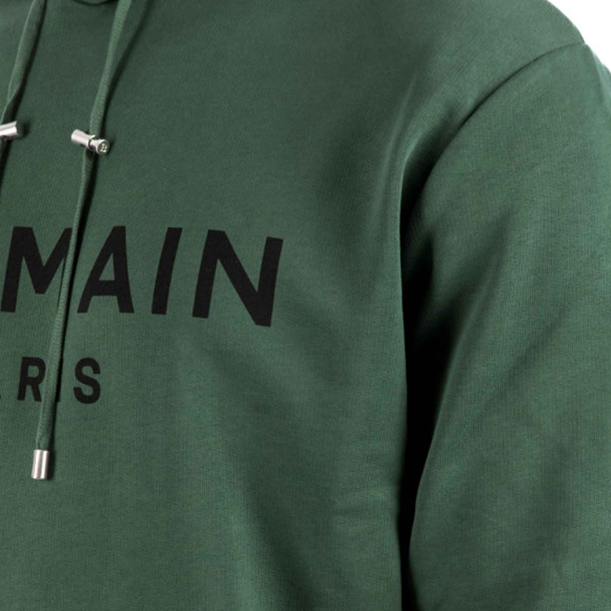 Balmain Logo Hoodie in GreenHoodiesBalmainDPUS Designer OutletSBalmain Logo Hoodie in Green