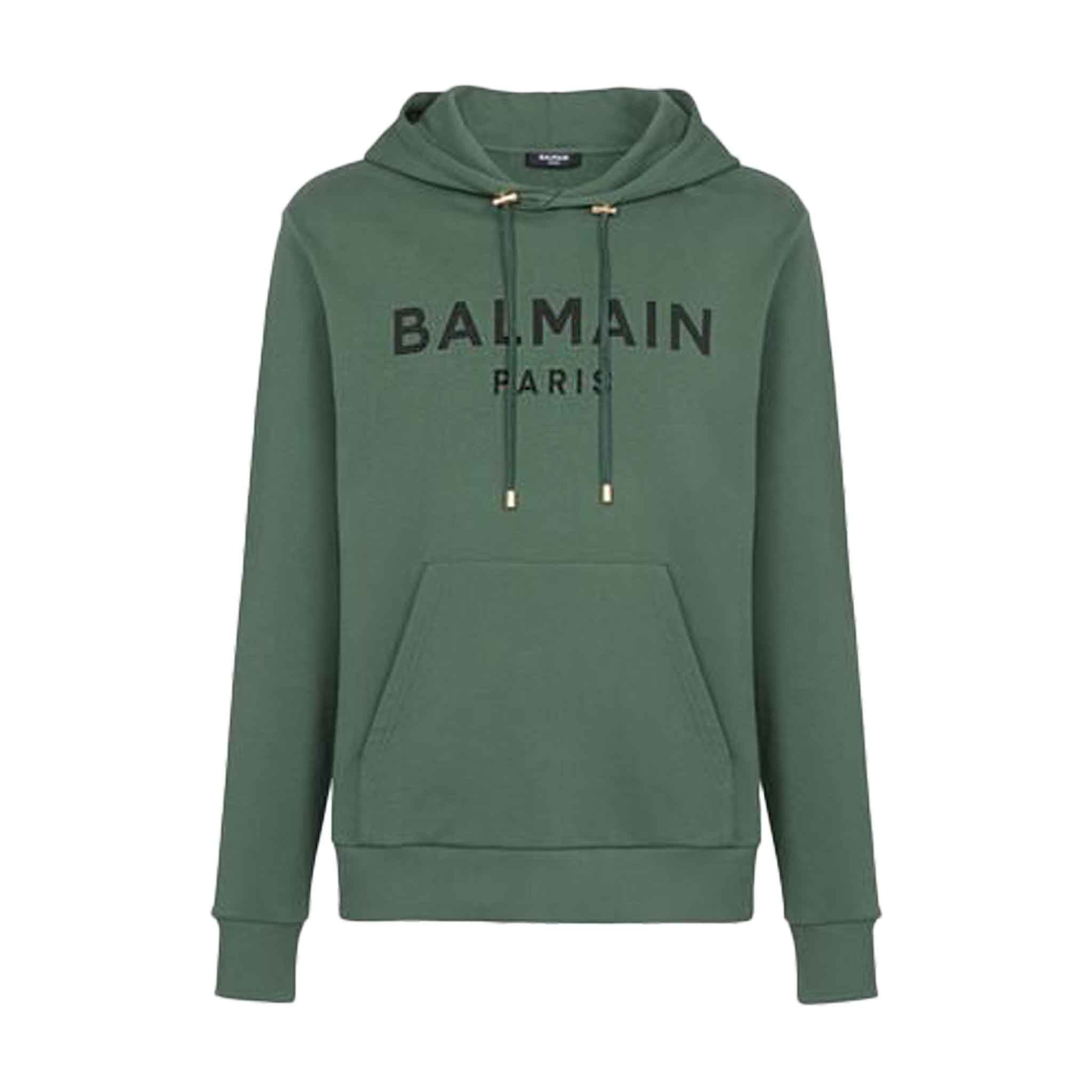 Balmain Logo Hoodie in GreenHoodiesBalmainDPUS Designer OutletSBalmain Logo Hoodie in Green