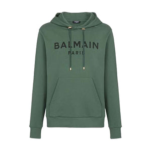 Balmain Logo Hoodie in GreenHoodiesBalmainDPUS Designer OutletSBalmain Logo Hoodie in Green