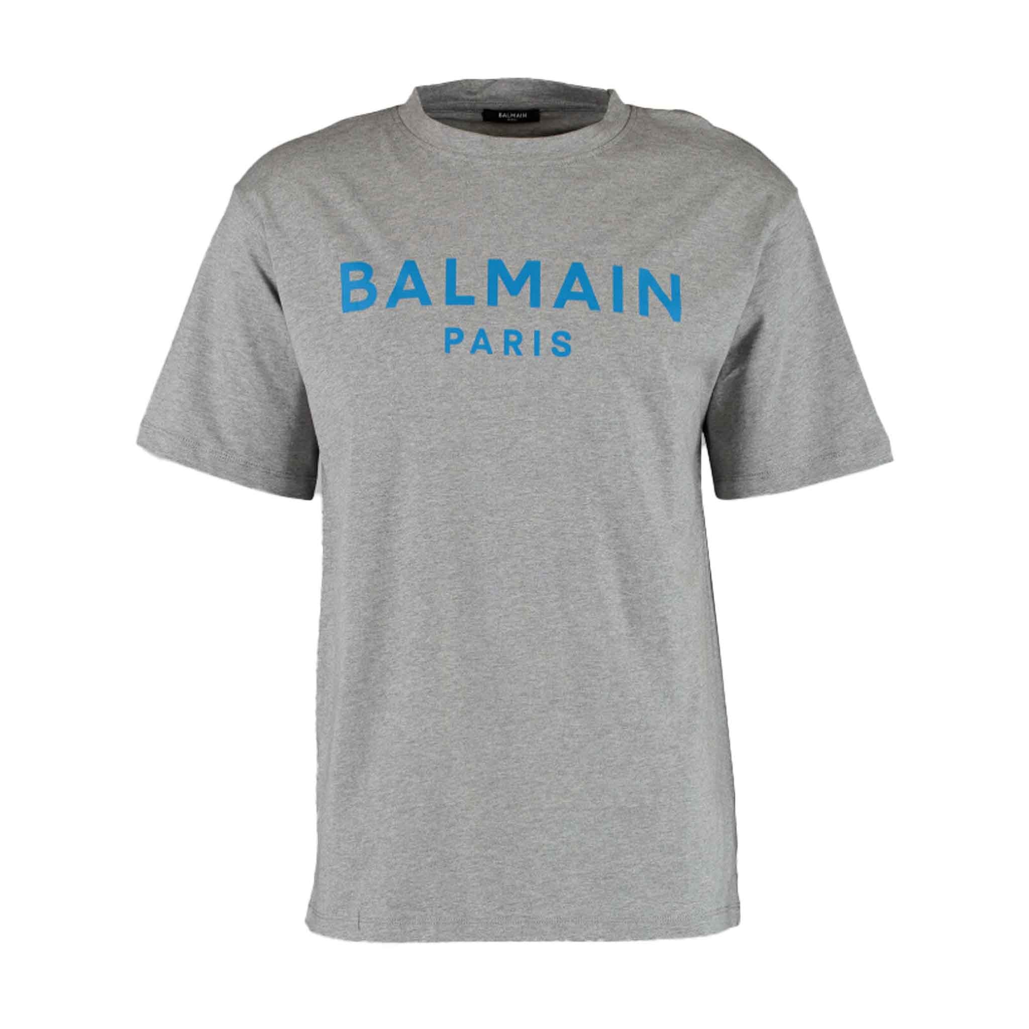 Balmain Logo T-Shirt in Grey MelangeT-ShirtsBalmainDPUS Designer Outlet3615884428139SBalmain Logo T-Shirt in Grey Melange