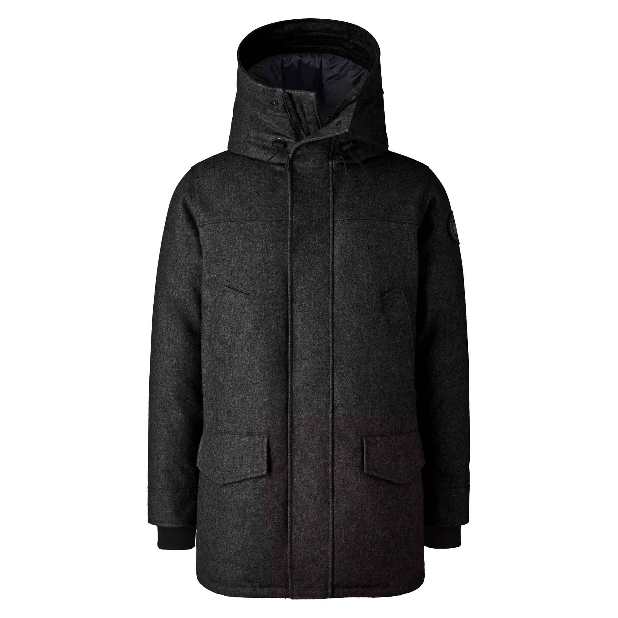 Canada Goose Men's Wool Langford Parka In Carbon MelangeCoats & JacketsCanada GooseDPUS Designer Outlet0628343770611SCanada Goose Men's Wool Langford Parka In Carbon Melange