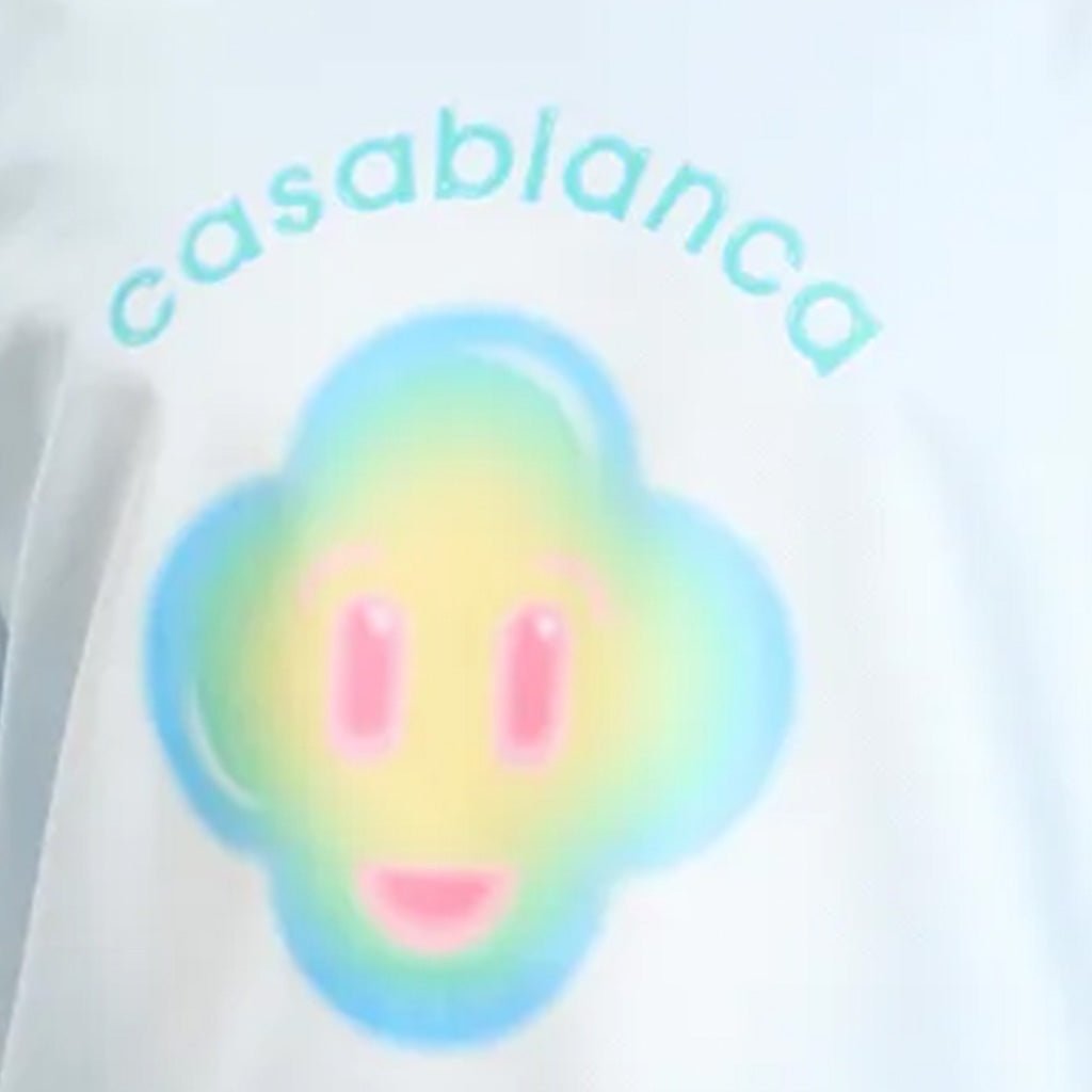 Casablanca Airbrush Smiley Classic T-ShirtT-ShirtsCasablancaDPUS Designer OutletPale BlueXSCasablanca Airbrush Smiley Classic T-Shirt