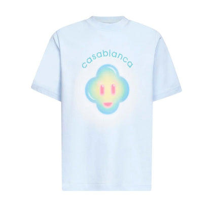 Casablanca Airbrush Smiley Classic T-ShirtT-ShirtsCasablancaDPUS Designer OutletPale BlueXSCasablanca Airbrush Smiley Classic T-Shirt
