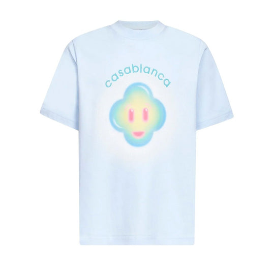 Casablanca Airbrush Smiley Classic T-ShirtT-ShirtsCasablancaDPUS Designer OutletPale BlueXSCasablanca Airbrush Smiley Classic T-Shirt