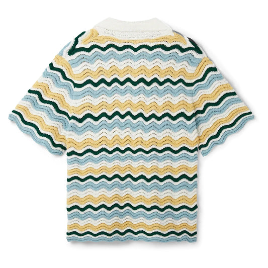 [Casablanca] Boucle Wave ShirtCasablancaDPUS Designer Outlet5060732770706Yellow BlueS[Casablanca] Boucle Wave Shirt