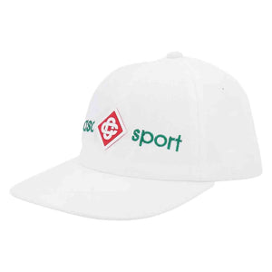 Casablanca Casa Sport Icon Embroidered Cap in Off White TwillHatsCasa BlancaDPUS5056733911293Casablanca Casa Sport Icon Embroidered Cap in Off White Twill