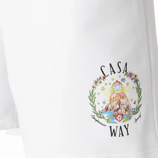 Casablanca Casa Way Classic SweatshortsCasablancaDPUS Designer OutletWhiteXSCasablanca Casa Way Classic Sweatshorts