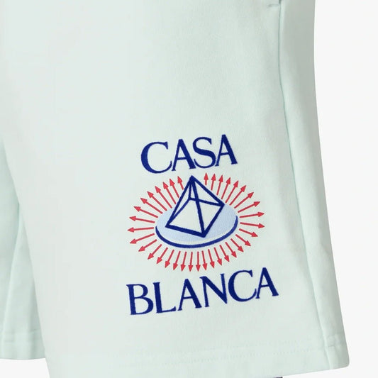 Casablanca Celestial Pyramid Flock Printed Classic ShortsT-ShirtCasablancaDPUS Designer OutletM-AW26-JTR-003-03-S5063820074564Ice BlueSCasablanca Celestial Pyramid Flock Printed Classic Shorts