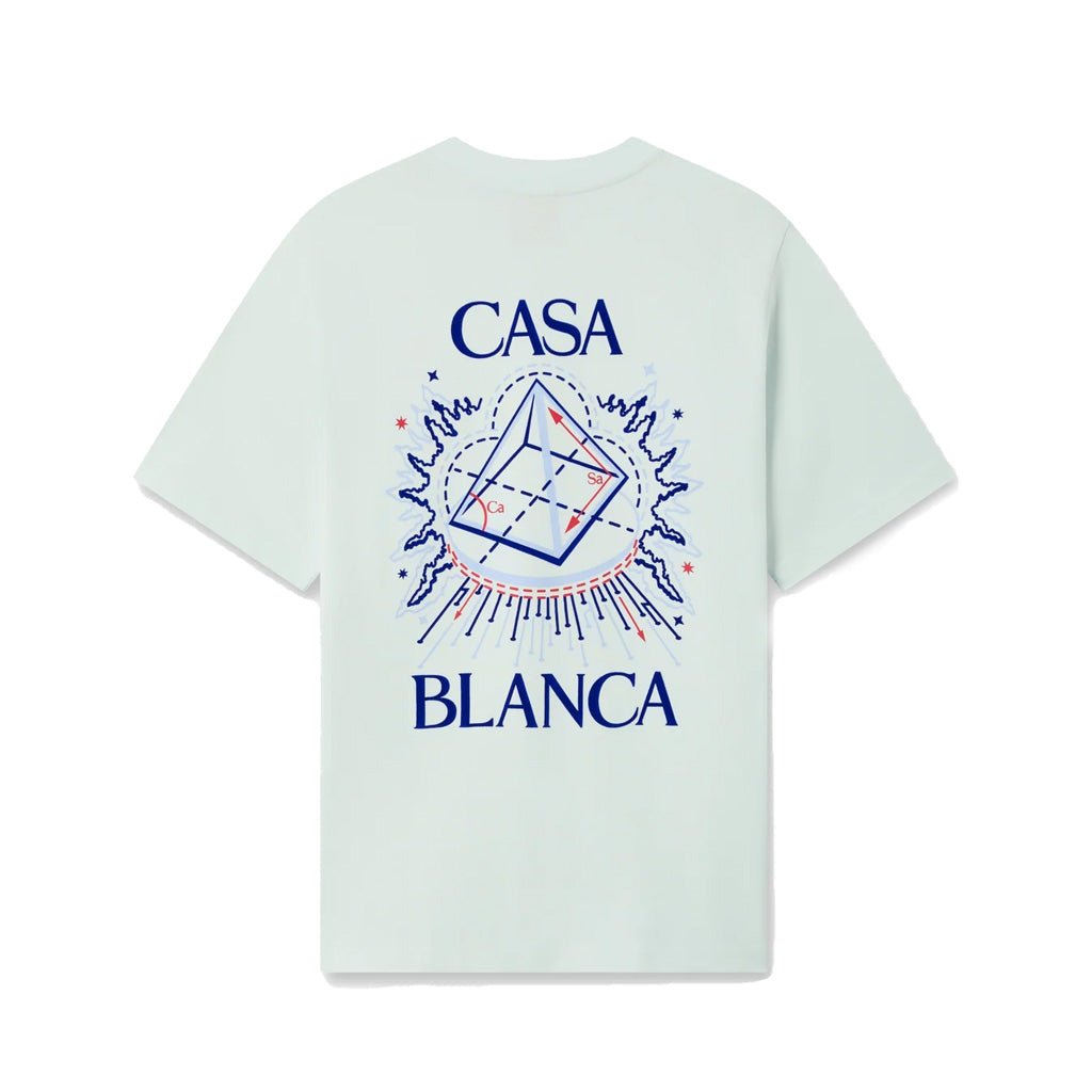 Casablanca Celestial Pyramid Flock Printed Classic T-ShirtT-ShirtCasablancaDPUS Designer OutletM-AW26-JTS-001-09-S5063820075974Ice BlueSCasablanca Celestial Pyramid Flock Printed Classic T-Shirt