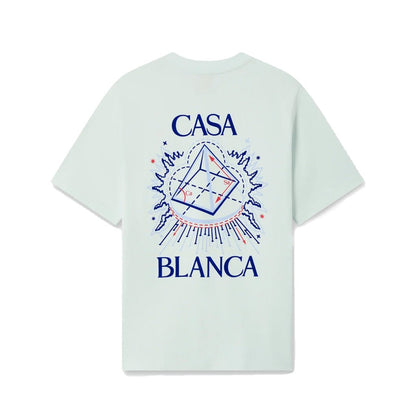Casablanca Celestial Pyramid Flock Printed Classic T-ShirtT-ShirtCasablancaDPUS Designer OutletM-AW26-JTS-001-09-S5063820075974Ice BlueSCasablanca Celestial Pyramid Flock Printed Classic T-Shirt