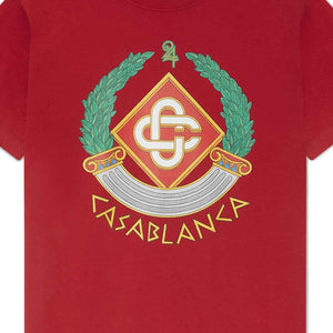 Casablanca Crest Printed T-Shirt in RedT-ShirtsCasa BlancaDPUS5056733937811SCasablanca Crest Printed T-Shirt in Red