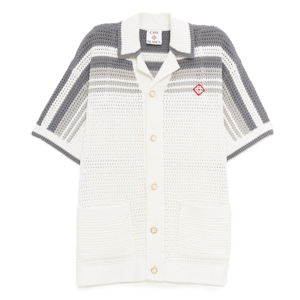 Casablanca Crochet ShirtShirtCasablancaDPUS Designer OutletWhite/ GreyXSCasablanca Crochet Shirt