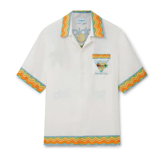 [Casablanca] Cuban Collar Short Sleeve Shirt Afro Cubism TenShirtsCasablancaDPUS Designer Outlet5056733907517WhiteS[Casablanca] Cuban Collar Short Sleeve Shirt Afro Cubism Ten