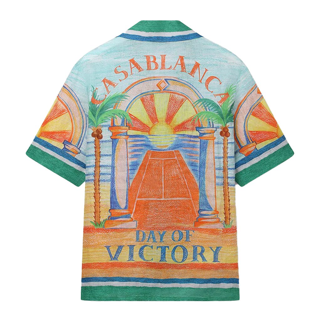 [Casablanca] Cuban Collar Short Sleeve Shirt Day Of VictoryShirtsCasablancaDPUS Designer Outlet5056733902376MultiS[Casablanca] Cuban Collar Short Sleeve Shirt Day Of Victory