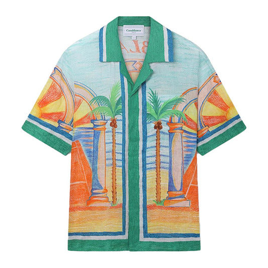 [Casablanca] Cuban Collar Short Sleeve Shirt Day Of VictoryShirtsCasablancaDPUS Designer Outlet5056733902376MultiS[Casablanca] Cuban Collar Short Sleeve Shirt Day Of Victory