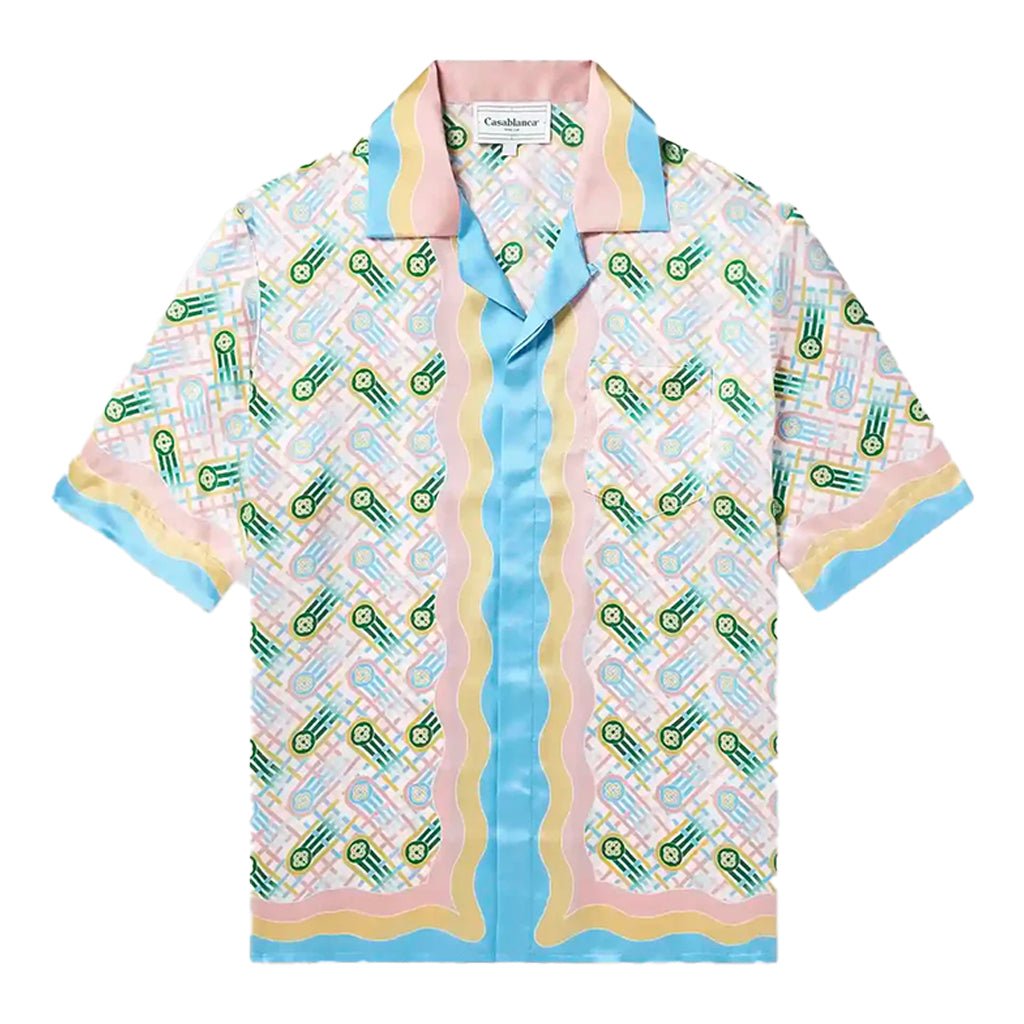 [Casablanca] Cuban Collar Short Sleeve Shirt Ping Pong PrintShirtsCasablancaDPUS Designer Outlet5060732773431MultiS[Casablanca] Cuban Collar Short Sleeve Shirt Ping Pong Print