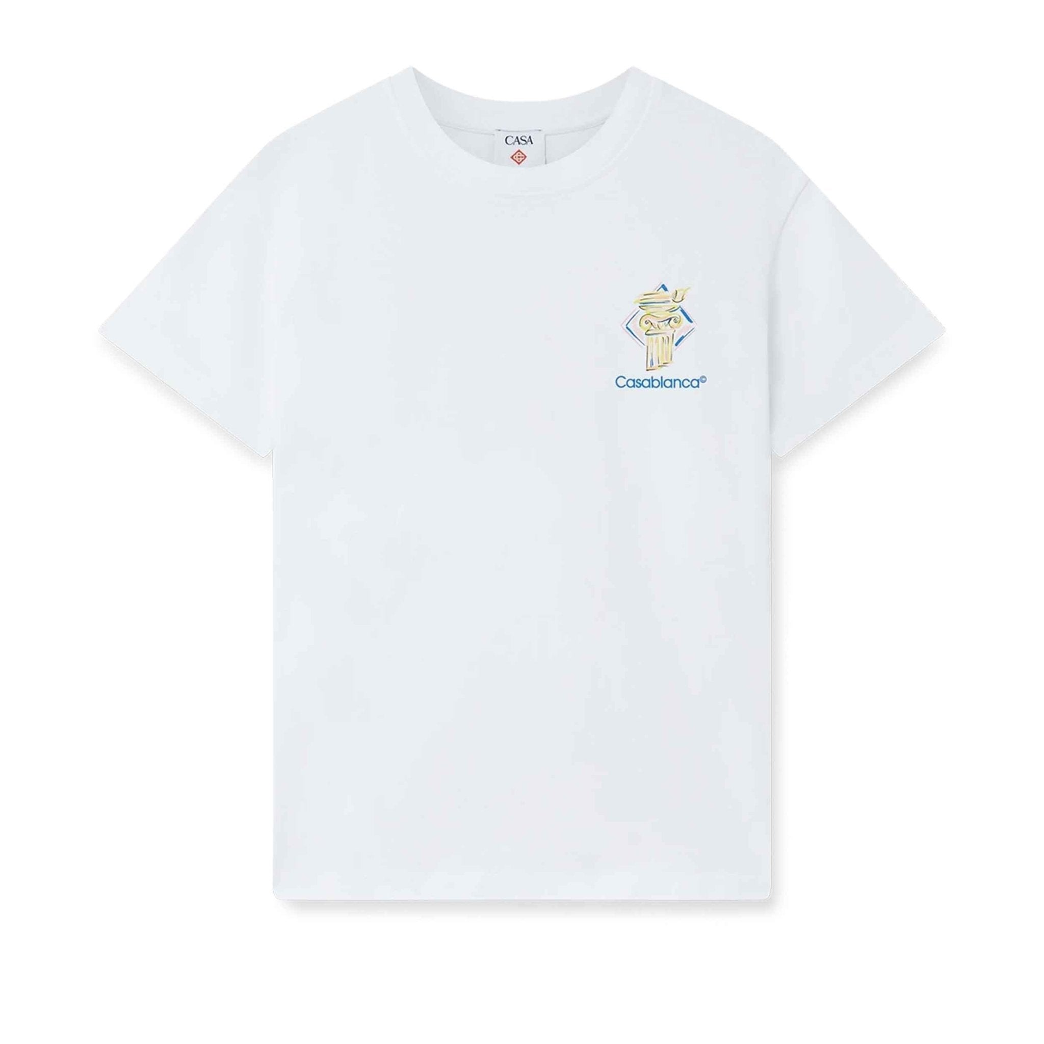 Casablanca Diamond Coloumn T-Shirt in WhiteT-ShirtsCasa BlancaDPUS Designer OutletXSCasablanca Diamond Coloumn T-Shirt in White