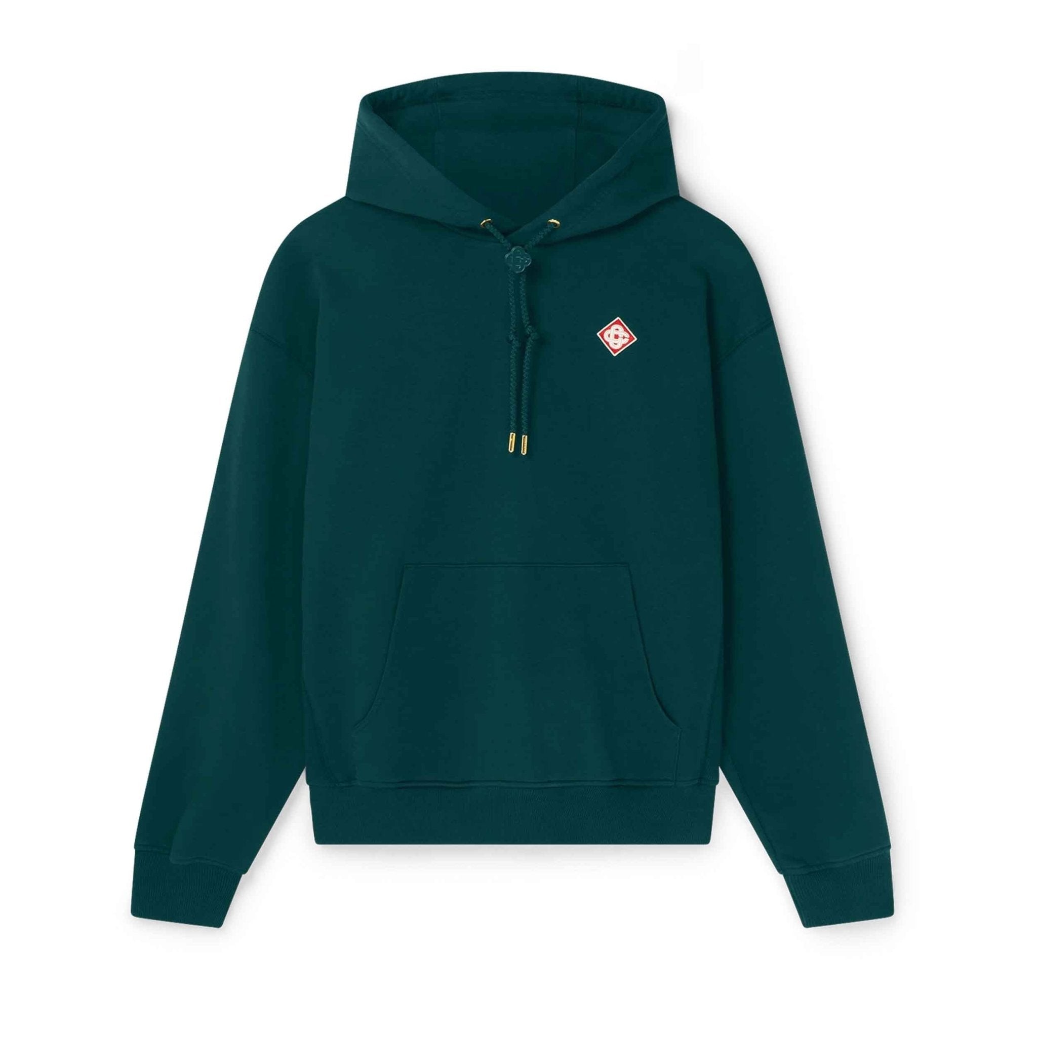 Casablanca Diamond Logo Patch Hoodie in GreenHoodiesCasa BlancaDPUS Designer Outlet5056733956195SCasablanca Diamond Logo Patch Hoodie in Green