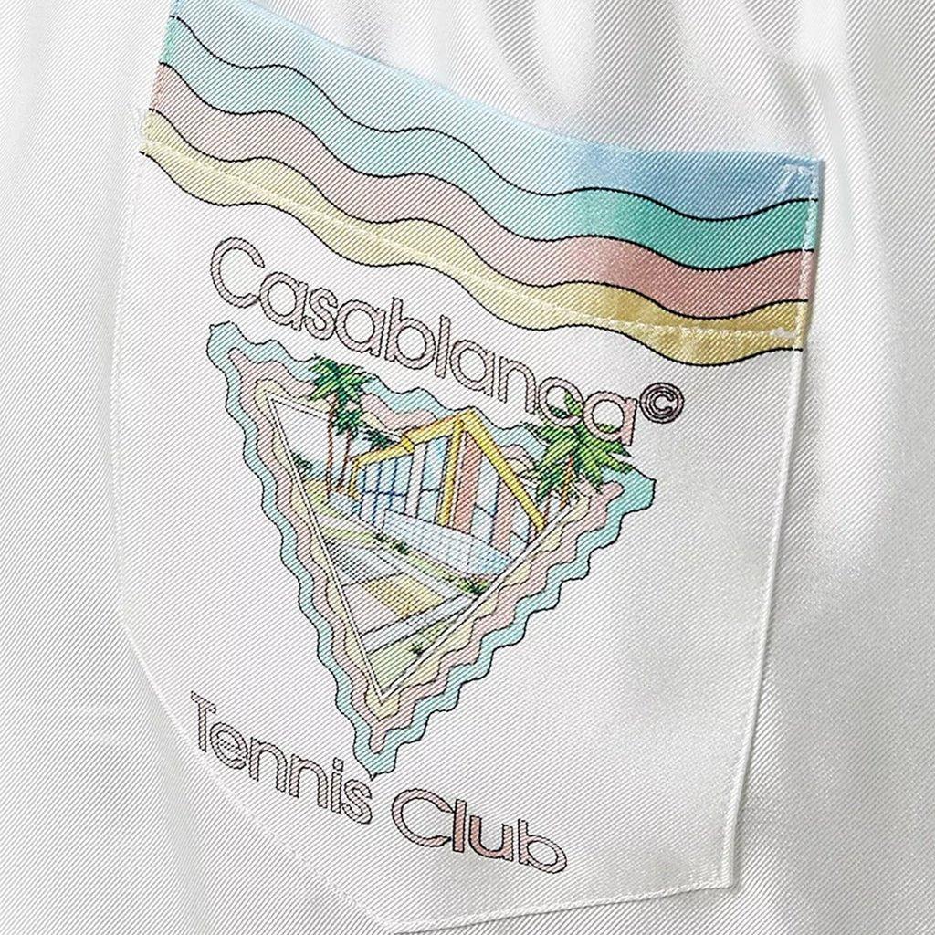 [Casablanca] Drawstring Silk Shorts Maison De ReveShortsCasablancaDPUS Designer Outlet5056733926013MultiL[Casablanca] Drawstring Silk Shorts Maison De Reve