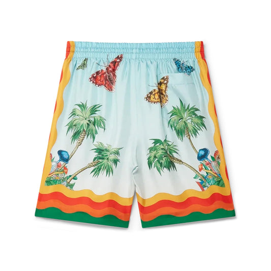 [Casablanca] Drawstring Silk Shorts Palm Springs Tennis ClubShortsCasablancaDPUS Designer Outlet1000000208054MultiS[Casablanca] Drawstring Silk Shorts Palm Springs Tennis Club