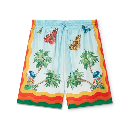 [Casablanca] Drawstring Silk Shorts Palm Springs Tennis ClubShortsCasablancaDPUS Designer Outlet1000000208054MultiS[Casablanca] Drawstring Silk Shorts Palm Springs Tennis Club