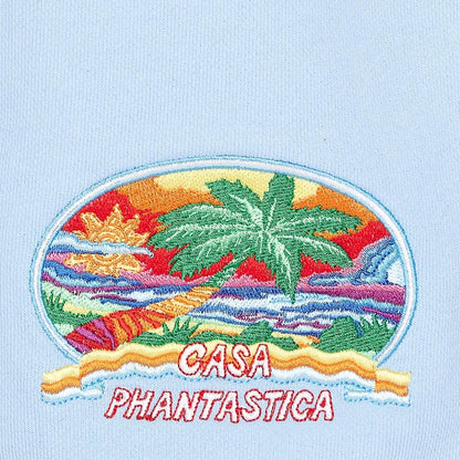 [Casablanca] Embroidered Sweatshorts Casa PhantasticaShortsCasablancaDPUS Designer Outlet5056626848248Pale BlueXS[Casablanca] Embroidered Sweatshorts Casa Phantastica