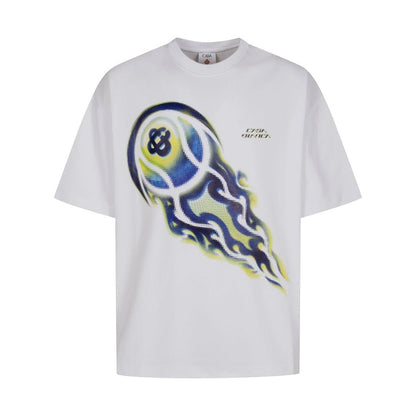 Casablanca Flaming Tennis Ball Oversized T-ShirtT-ShirtsCasablancaDPUS Designer Outlet5056810779655Grey MarleXSCasablanca Flaming Tennis Ball Oversized T-Shirt