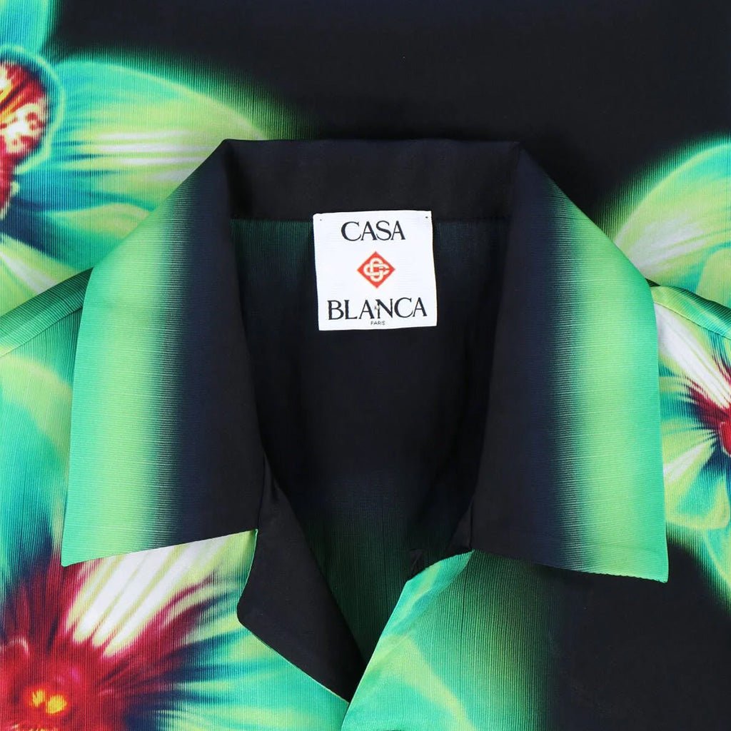 Casablanca Glitch Orchid Cuban Collar SS ShirtShirtsCasablancaDPUS Designer OutletMultiXSCasablanca Glitch Orchid Cuban Collar SS Shirt