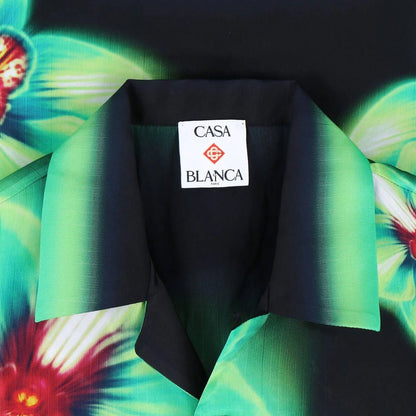 Casablanca Glitch Orchid Cuban Collar SS ShirtShirtsCasablancaDPUS Designer OutletMultiXSCasablanca Glitch Orchid Cuban Collar SS Shirt